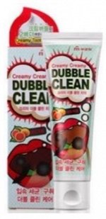 Зубная паста «Mukunghwa»/ «Dubble Clean» кремовая с очищающими пузырьками и экстрактом красного грейпфрута (туба в коробке) 110г /40