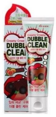 Зубная паста «Mukunghwa» «Dubble Clean» кремовая с очищающими пузырьками и экстрактом красного грейпфрута (туба в коробке) 110г