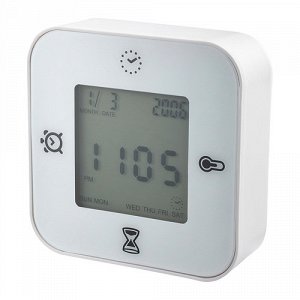 80277004 КЛОККИС
Часы/термометр/будильник/таймер, белый