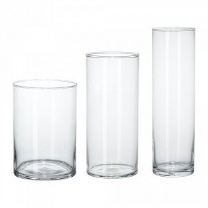 ЦИЛИНДР
Набор ваз,3 штуки, прозрачное стекло