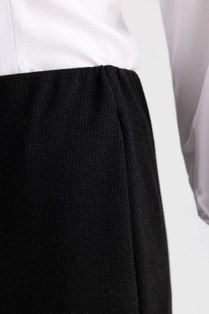 Макси-юбка в рубчик на бретельках классического кроя