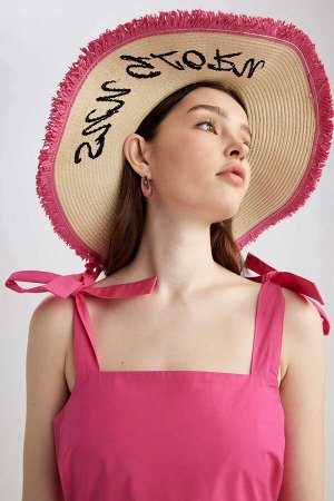 Женская соломенная шляпа Fedora