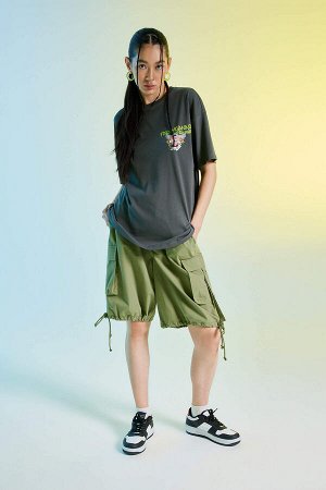 Классные длинные шорты из поплина с карманами-карго