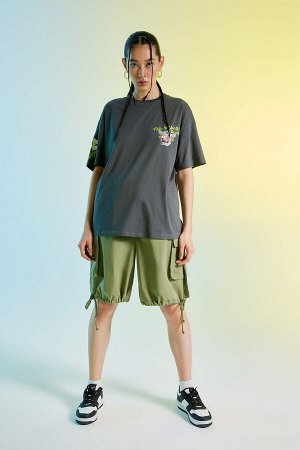 Классные длинные шорты из поплина с карманами-карго