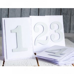 Карточки номер стола 1-9 белые/ПД