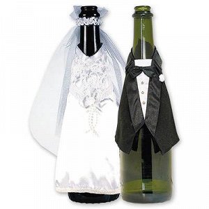 Украшение для бутылок свадебное/A