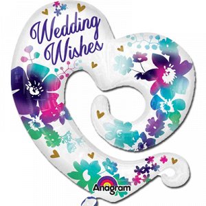 А ФИГУРА/P35 Wedding wishes Сердце Цветы