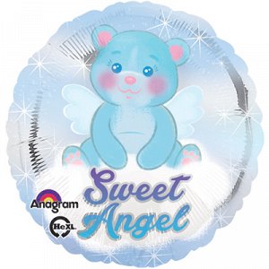 А 18" SWEET ANGEL Медвежонок голубой S40