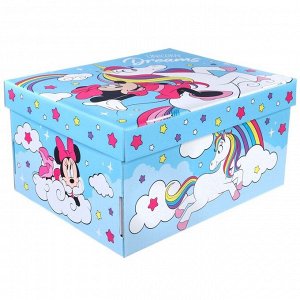 Коробка подарочная складная с крышкой "Dreams", 31х25,5х16, Минни Маус