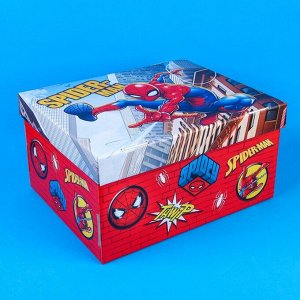 Коробка подарочная складная с крышкой "Spider-man" 31х25,5х16, Человек-паук