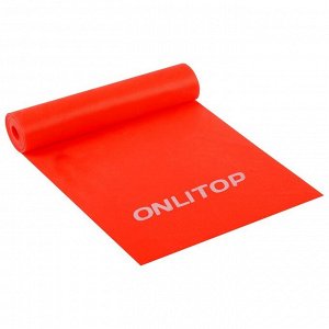 Эспандер ленточный для фитнеса ONLYTOP, 150х15х0,05 см, 20 кг, цвета МИКС