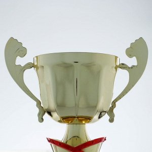 Кубок 140C, наградная фигура, золото, подставка камень, 28 x 13,5 x 6 см.