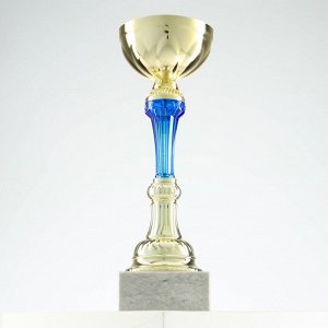 Кубок 132B, наградная фигура, золото, подставка камень, 24 x 8 x 7 см.