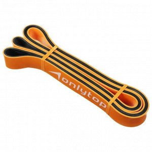 Эспандер ленточный многофункциональный ONLYTOP, 208х2,9х0,45 см, 11-36 кг, цвет оранжевый/чёрный