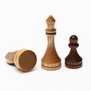 Шахматы деревянные гроссмейстерские, турнирные 43 х 43 см, король h-10.6 см, пешка h-5.6 см