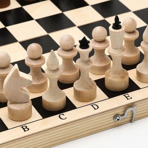 Шахматы деревянные обиходные 29.8 х 29.8 см, король h-7.2 см, пешка h-4.5 см