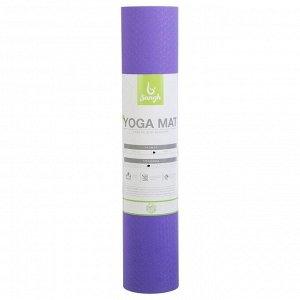 Коврик для йоги Sangh, 183x61x0,6 см, цвет сиреневый