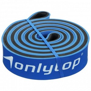 Эспандер ленточный многофункциональный ONLYTOP, 208х3,2х0,45 см, 15-40 кг, цвет синий/чёрный