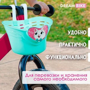 Корзинка детская Dream Bike «Мяу!», бирюзовая