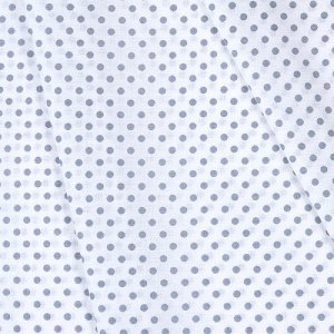 Ткань на отрез бязь плательная 150 см 1359/14А белый фон серый горох