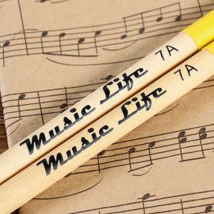 Барабанные палочки Music Life, 7А, клен, желтые