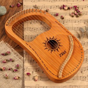 Музыкальный инструмент Арфа Music Life Солнышко, 16 струн, бежевая