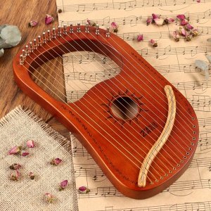 Музыкальный инструмент Арфа Music Life, Солнышко, 16 струн, коричневая