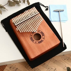 Музыкальный инструмент Калимба, коричневая, 17 нот