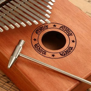 Музыкальный инструмент Калимба, коричневая, 17 нот