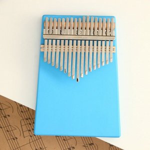 Музыкальный инструмент Калимба, синяя, 17 нот