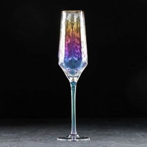 Бокал стеклянный для шампанского Magistro «Дарио», 180 мл, 5x27,5 см, цвет перламутровый