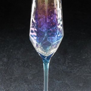Бокал стеклянный для шампанского Magistro «Дарио», 180 мл, 5?27,5 см, цвет перламутровый