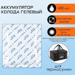 Аккумулятор холода - гелевый хладоэлемент для термосумки, до 20 ч, 400 мл