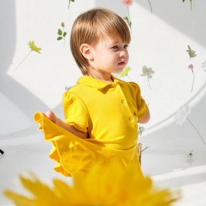 Боди-платье детское MINAKU, цвет жёлтый.