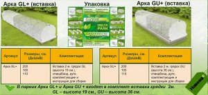 Арка GГ+ вставка для дуг под грядку GU