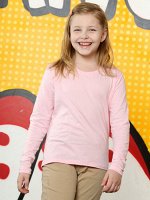Футболка для девочек Baby Style МД-222. С длинными рукавами. Розовая однотонная.100%Хлопок, Кулирка . пр. Узбекистан.