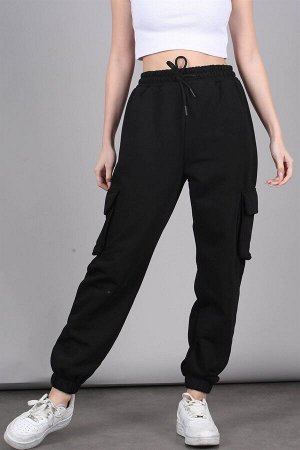 Женские черные спортивные штаны карго с карманами для бега Mg1611 MG1611