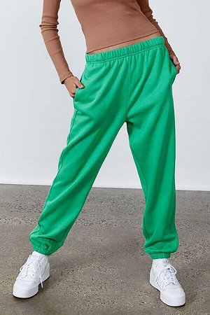 Женские зеленые спортивные штаны большого размера с эластичной резинкой на талии Mg1235 MG1235