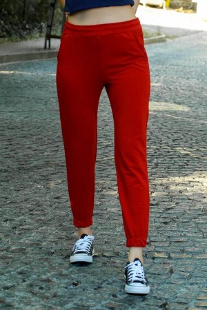 Женские красные спортивные штаны с карманами Mg463 MG463