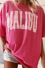 Розовая женская футболка Mad Girls Mg967 MG967