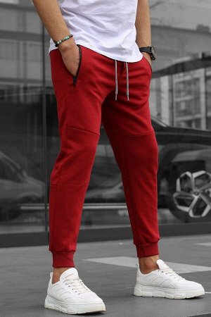 Бордовые красные мужские спортивные штаны Basic 5456