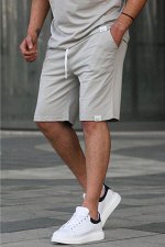 Окрашенные серые базовые мужские шорты 6501