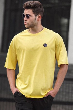 Мужская футболка 5218 Желтая Oversize