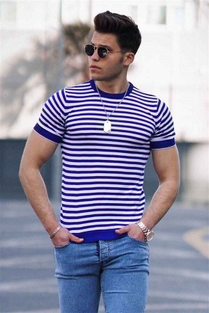 Мужская трикотажная футболка Saks с круглым вырезом 4602 (13-A-6)