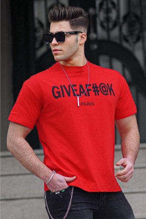 Красная мужская футболка 4969