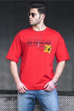 Красная мужская футболка 4972