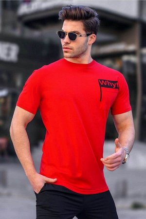 Мужская красная футболка 4959