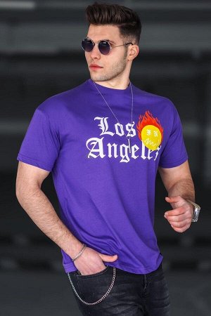 Фиолетовая мужская футболка 4991