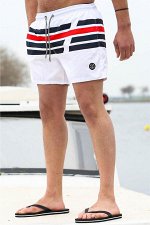 Белые полосатые мужские морские шорты 6363