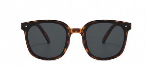 Складывающиеся солнцезащитные очки унисекс, квадратные, леопардовая оправа + чехол